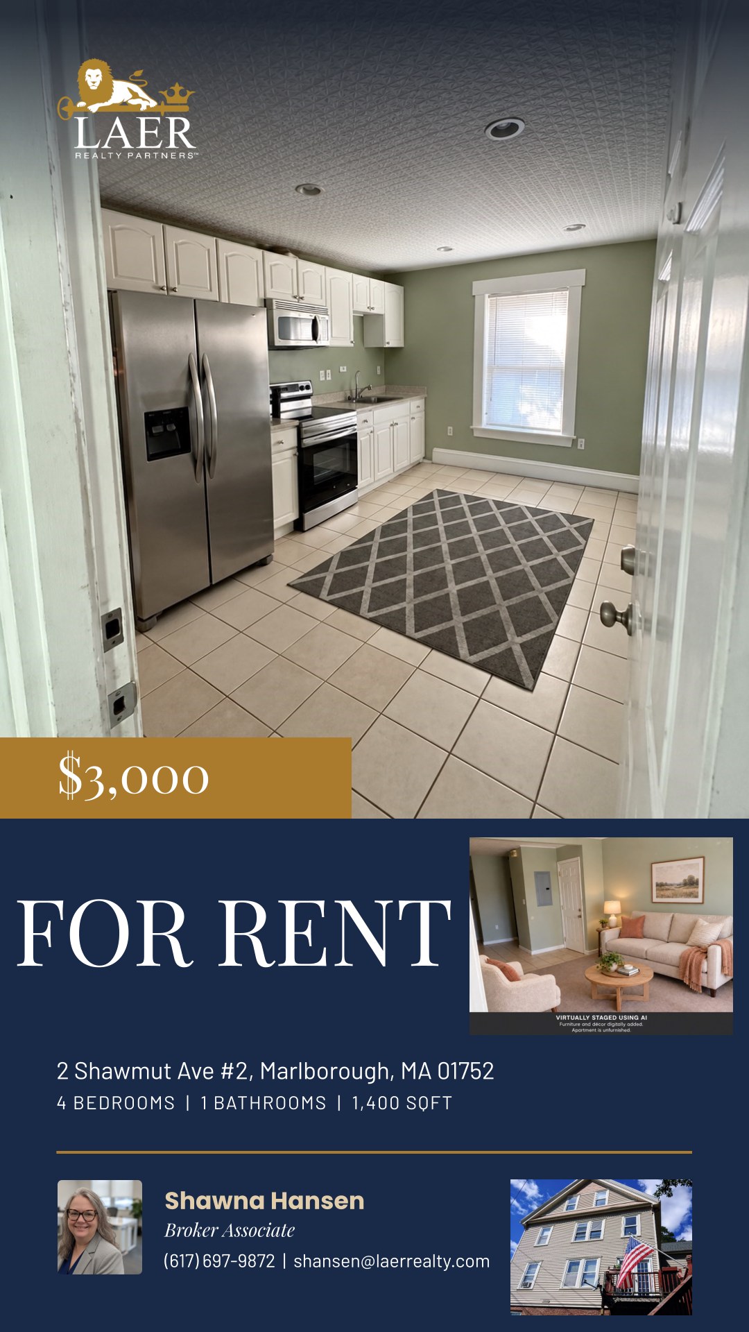 Do you need a large space to come home to between your world travels? Here's an awesome apartment located close to easy commuting to Boston Logan (international), Providence, and Worcester airports!